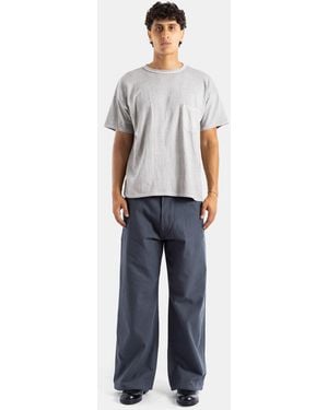 TAIGA TAKAHASHI Pearl Cotton Pocket T-Shirt T-Shirts And Polos - Blue