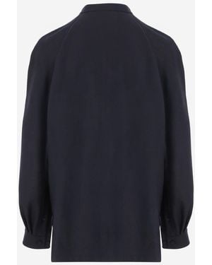 Carven Wool Sweater Half-Placket - Blue