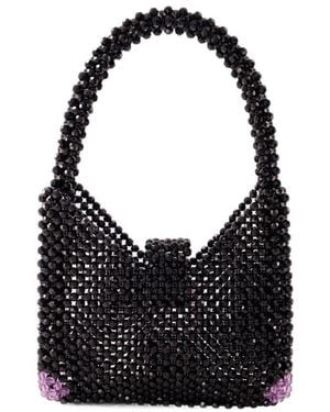 Germanier Beaded Hobo Bag - Black