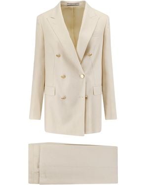 Tagliatore Jasmine Linen Suit - White