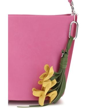 Self-Portrait Bucket Bag Satin Polyester - Pink