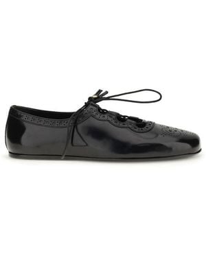 Church's Calf Leather Bos Taurus Ballet Flats - Black