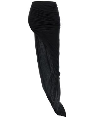 Rick Owens Cotton Mini Skirt - Black
