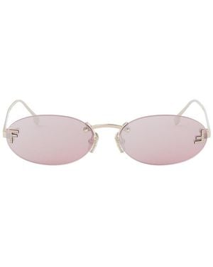 Fendi First Crystal Metallo Sunglasses - Pink