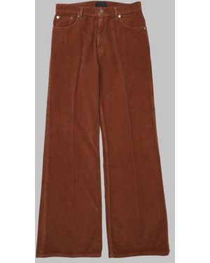 Haikure Cotton Ribbed Jeans - Brown
