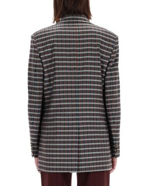 Etro Double-Breasted Jacket Viscose Wool - Gray