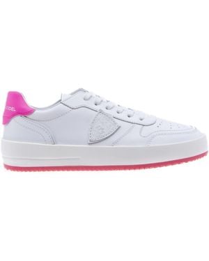 Philippe Model Nice Low Calf Leather Shoe - White