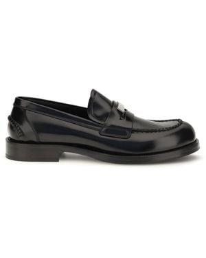 Dolce & Gabbana Calfskin Leather Loafers - White