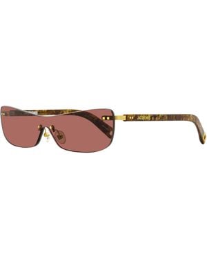 Jacquemus Mirada Sunglasses Jac69S 002 Wood Effect- 143Mm Effect/ Plastic (Acetate)/Metal - Black
