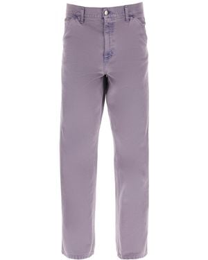 Carhartt Single Knee Pants In Dearborn Canvas - Purple