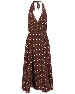 P.A.R.O.S.H. Polka Dot Maxi Dress - Purple
