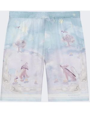 Givenchy Tailored Jogger Shorts_Multicolored, Clothing - Blue