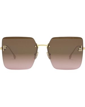 Fendi Fendi Fe4082Us Fendi First Crystal 30T Oro Sunglasses - Brown