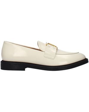 Chloé Leather Slip-On Loafers - White