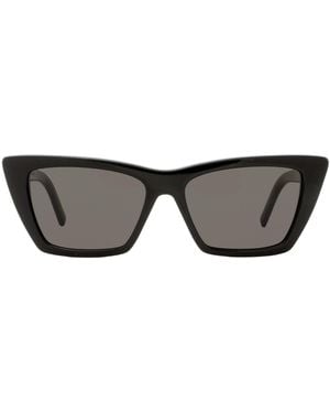 Saint Laurent Cateye Sunglasses Sl 276 Mica 001 53Mm Ysl Plastic (Acetate) - Black
