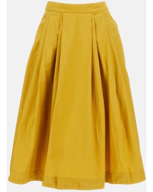 Casey Casey Flared Pleated Skirt - Yellow