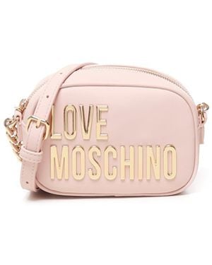 Love Moschino Crossbody Bag With Logo - Pink
