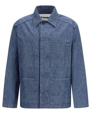 Jil Sander Blue Cotton Denim Jacket