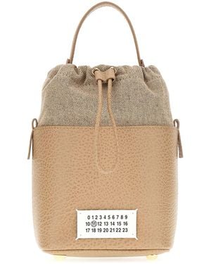 Maison Margiela Camel Leather Small 5Ac Bucket Bag - Natural