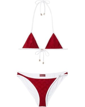 Gucci Gg Terry-Cloth Bikini - Red