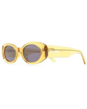 Palm Angels Spirit Oval Sunglasses - Yellow