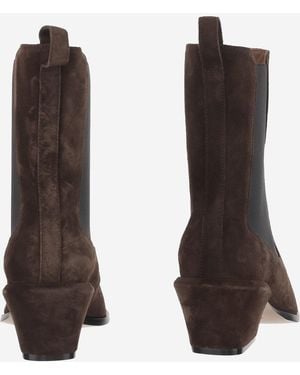 Paris Texas Ankle Boots Bettina 50 Calf Suede (Bos Taurus) Leather - Brown