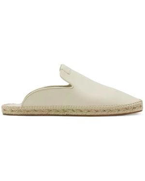 Lanvin Leather Espadrilles Cream Shoe - White
