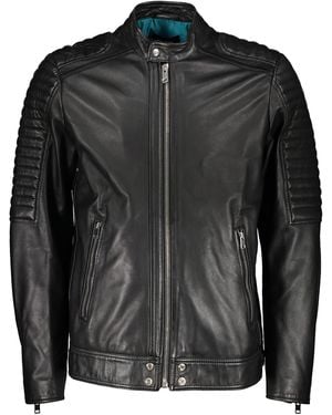 DIESEL Elegant And Versatile Leather Jacket - Black