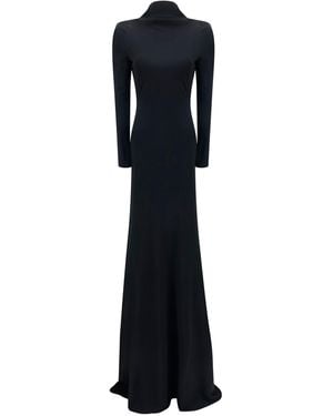 Tom Ford Long Evening Dress With Sleeves Viscose - Black