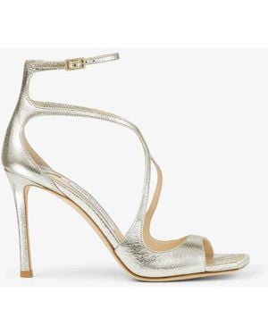 Jimmy Choo Jimmy Choo Metallic Leather Strappy Heel Sandal