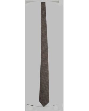 Giorgio Armani Silk Jacquard Tie Acrylic Ties & Bow - Gray