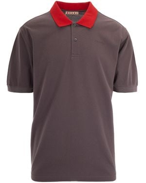 Marni Polo Piquè Truffle - Red