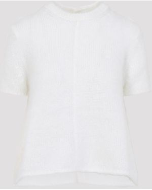 Loewe Short Sleeve Sweater - White