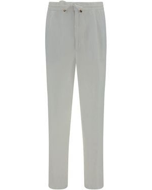 Brunello Cucinelli Linen Trousers - Grey