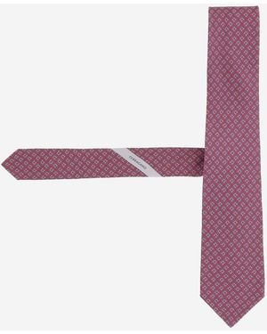 Ferragamo Silk Tie, Ties & Bow - Purple