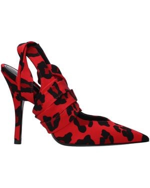 The Attico Red Fabric Sandal