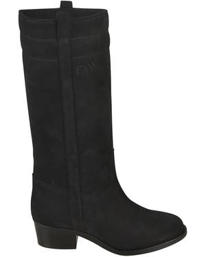 Fay Logo High Boots - Black