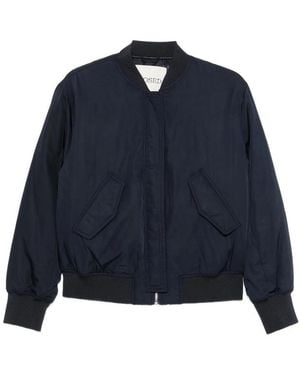 Closed Logo-Patch Bomber Jacket - Blue