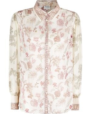 Hemant & Nandita Shirt With Cami Viscosa Camicia - Pink