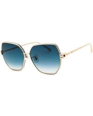 Chopard Sunglasses Butterfly Full Rim, Pale Frame And Gradient Lens Schl28M08Fe - Blue