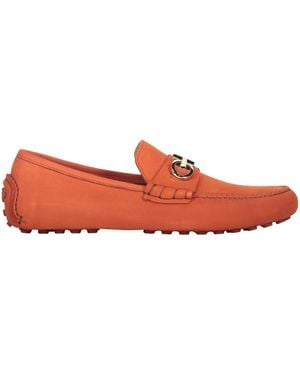 Ferragamo Leather Loafers - Red