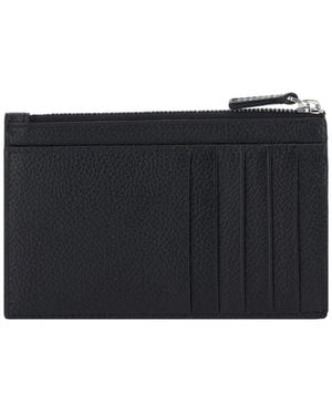 Balenciaga Leather Cardholder- Calf Umbrellas - White