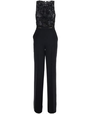 Elisabetta Franchi Dress Embroidered Jumpsuit With Embroidery - Black