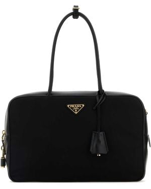 Prada Prada Tessuti Top Handle Bag - Black