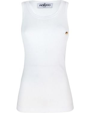 Fiorucci Canotta Angels Patch - White