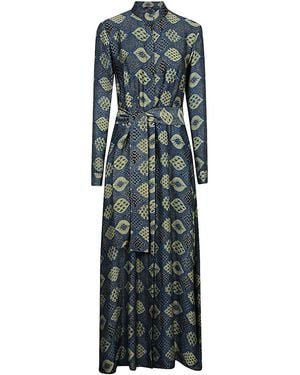 OBIDI Printed Silk Dress - Grey