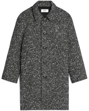 Celine Céline Camden Wool Tweed Coat - Gray