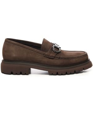 Ferragamo Gancini Loafers - Brown