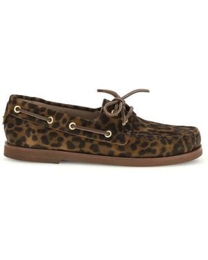 Gianvito Rossi Calf Leather Bos Taurus Slip-On Loafers - Multicolour