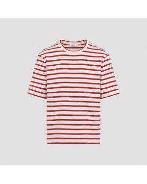 Jil Sander Cotton T-Shirt - Red